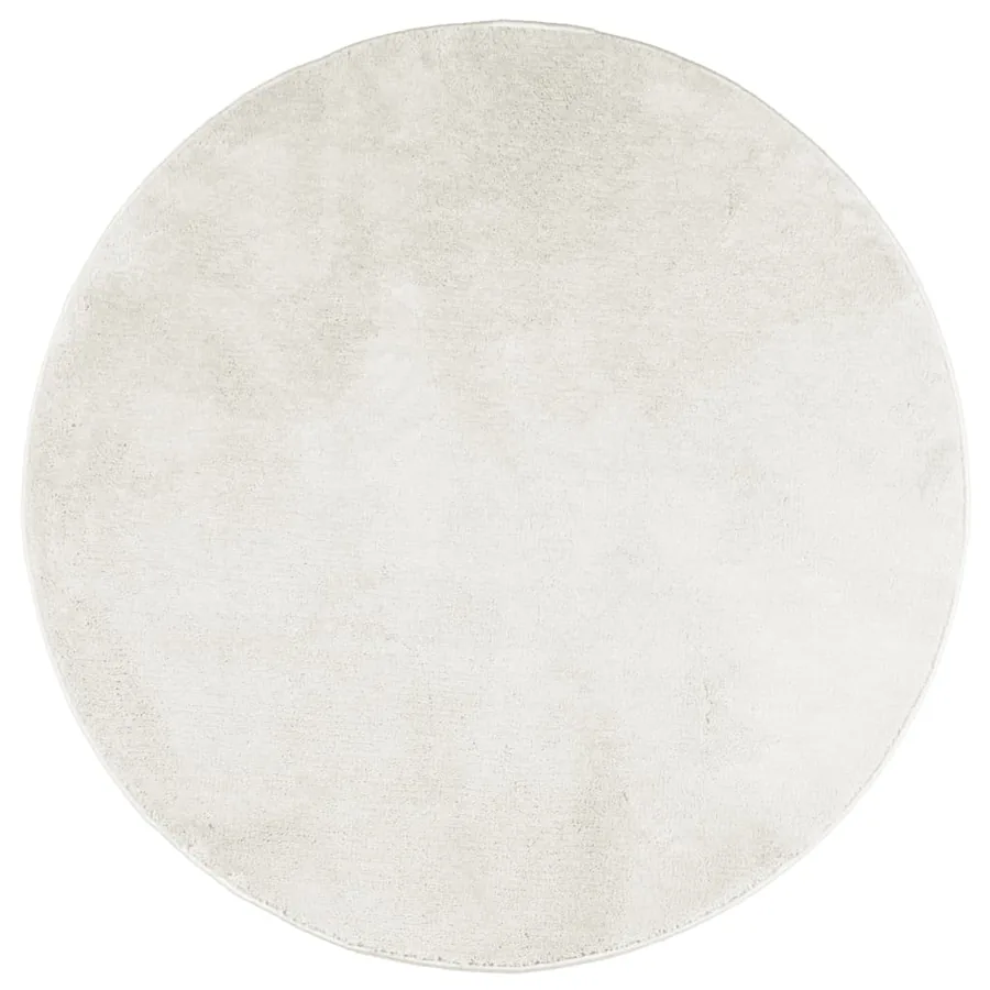 Tapis OVIEDO à poils courts crème Ø 160 cm - 2