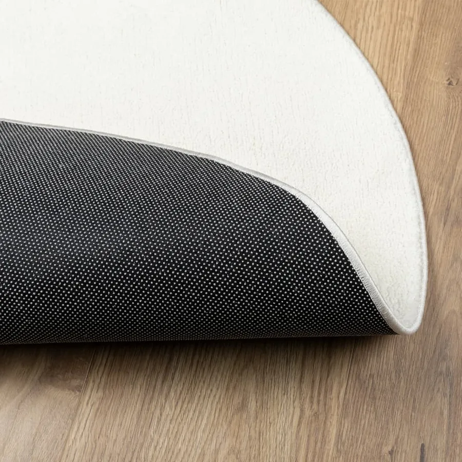 Tapis OVIEDO à poils courts crème Ø 160 cm - 5
