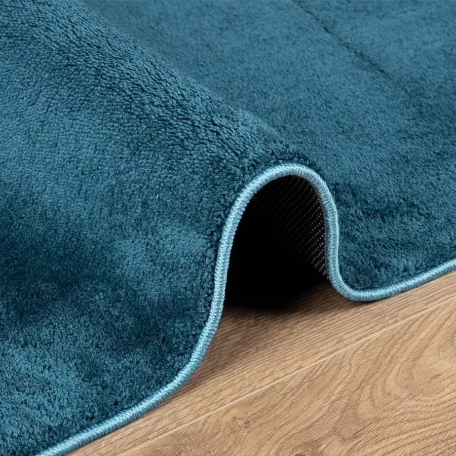 Tapis OVIEDO à poils courts turquoise 140x200 cm - 6