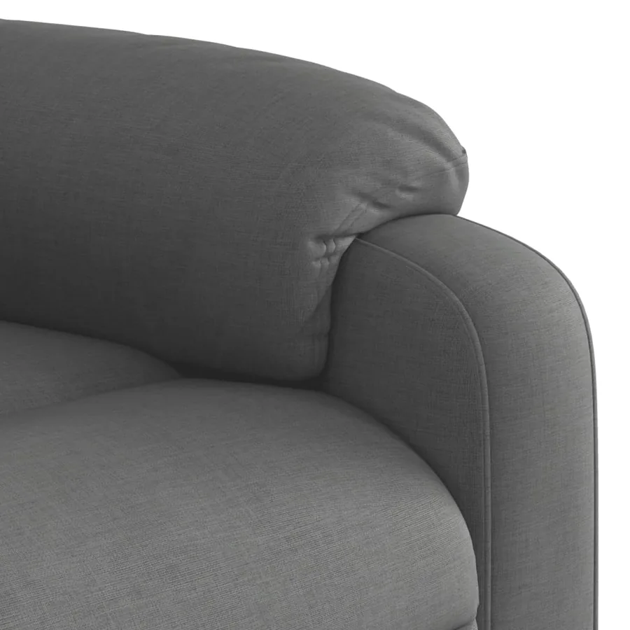 Fauteuil inclinable de massage gris foncé tissu - 9