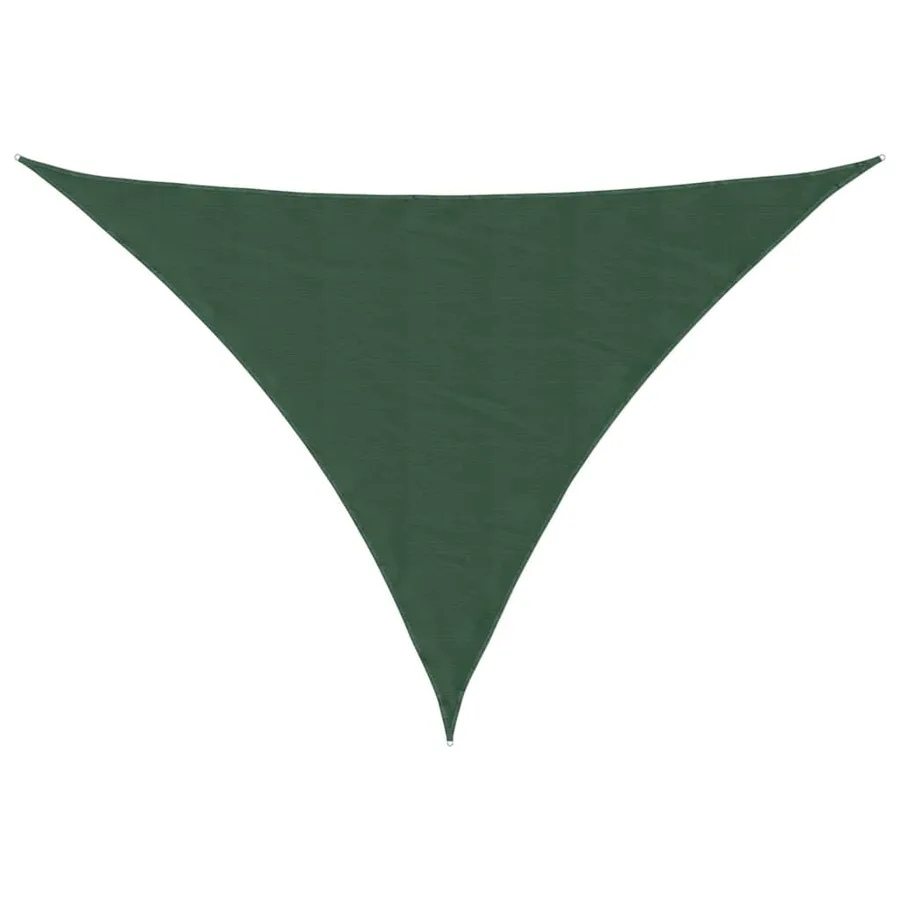 Voile parasol tissu oxford triangulaire 5x5x6 m vert foncé - 2