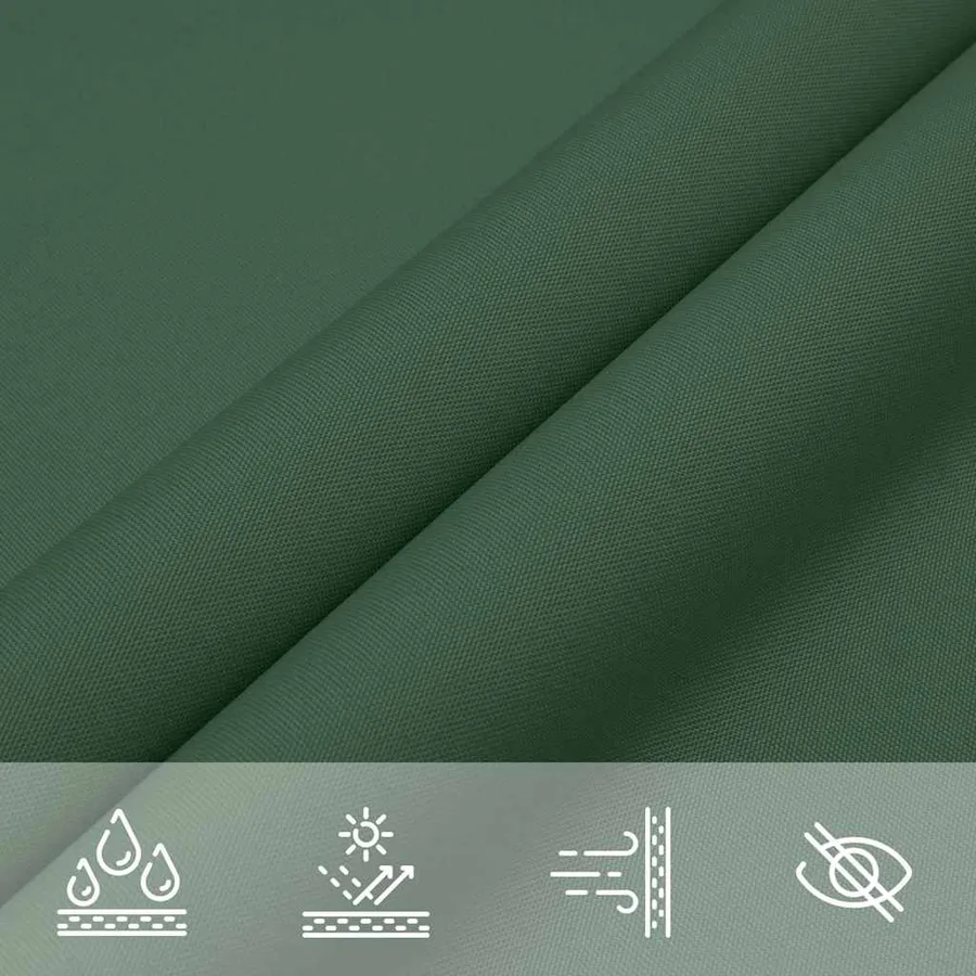 Voile parasol tissu oxford triangulaire 5x5x6 m vert foncé - 8