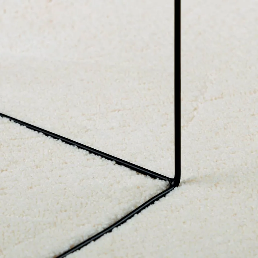 Tapis OVIEDO à poils courts crème 140x200 cm - 8