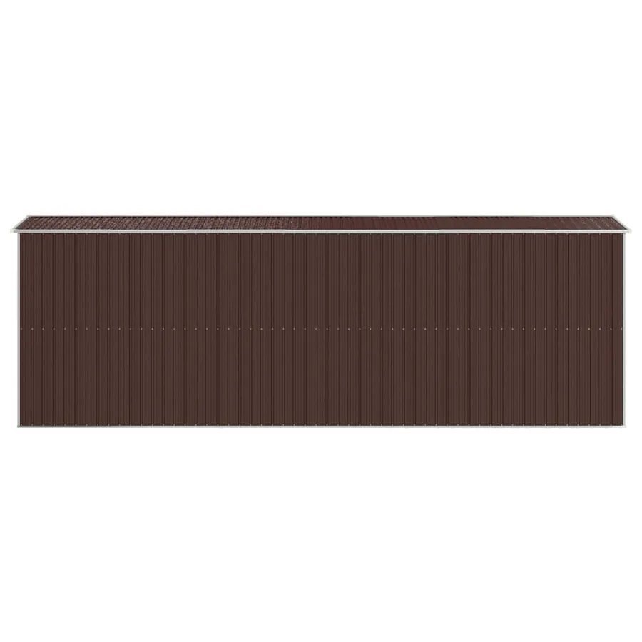 Abri de jardin Marron foncé 192x606x223 cm Métal galvanisé - 5