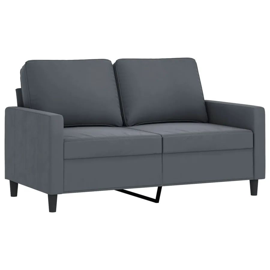 Ensemble de canapés 3 pcs avec coussins Gris foncé Velours - 4