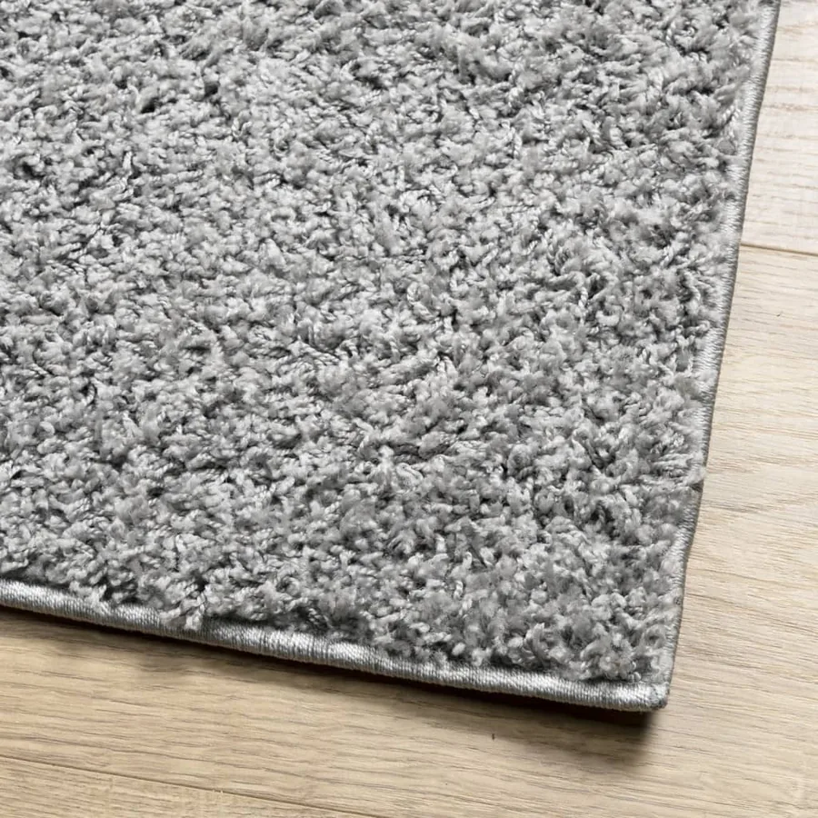 Tapis shaggy PAMPLONA poils longs moderne gris 140x200 cm - 4