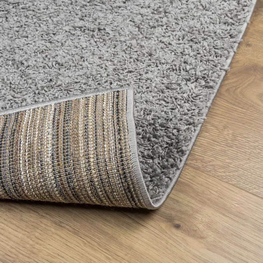 Tapis shaggy PAMPLONA poils longs moderne gris 140x200 cm - 5