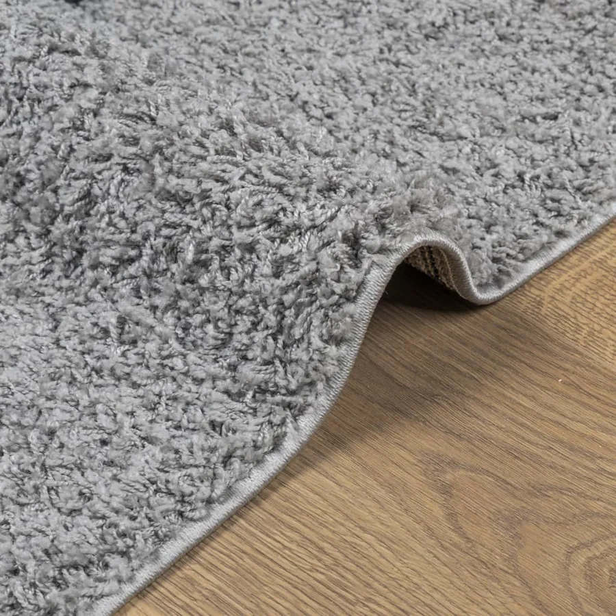 Tapis shaggy PAMPLONA poils longs moderne gris 140x200 cm - 6