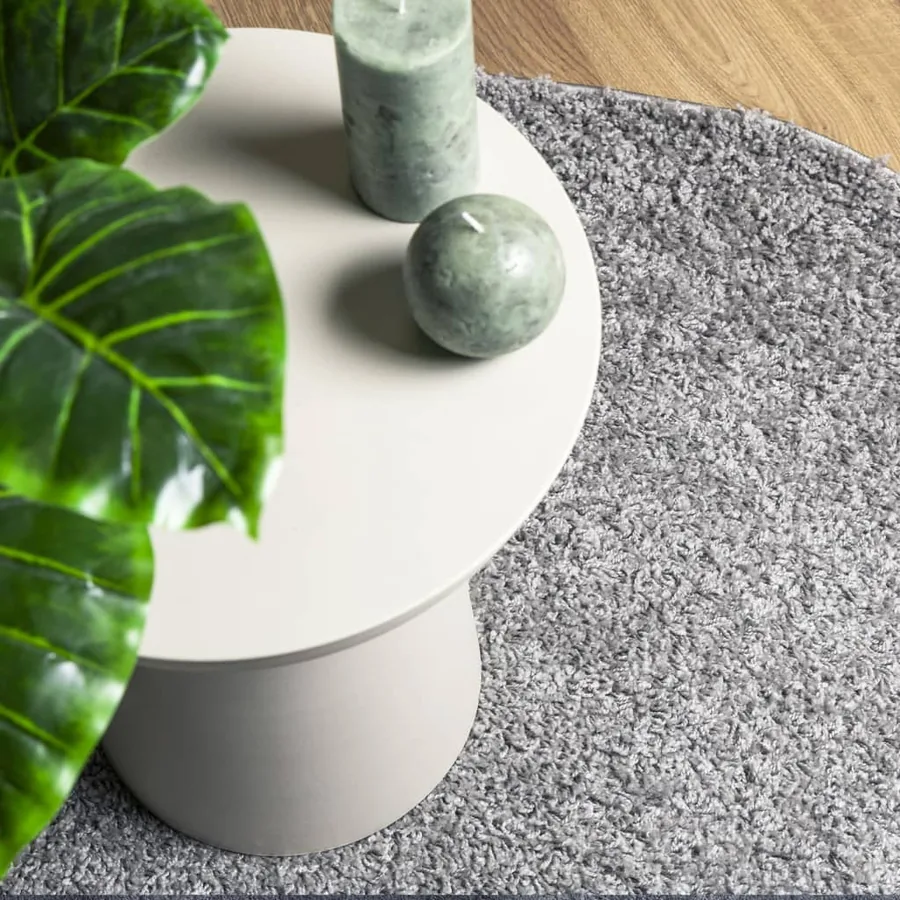 Tapis shaggy PAMPLONA poils longs moderne gris 140x200 cm - 7