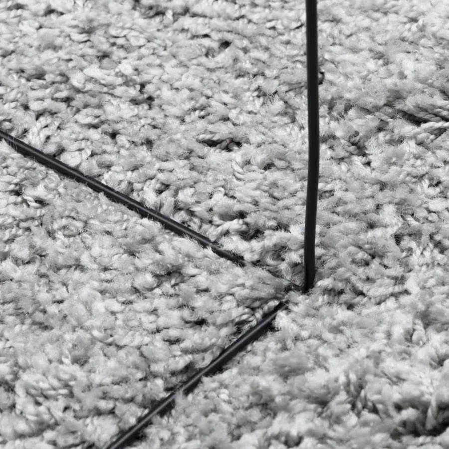 Tapis shaggy PAMPLONA poils longs moderne gris 140x200 cm - 8