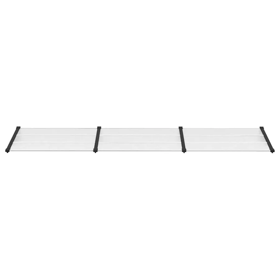 Auvent de porte Noir et transparent 358,5x90 cm Polycarbonate - 3