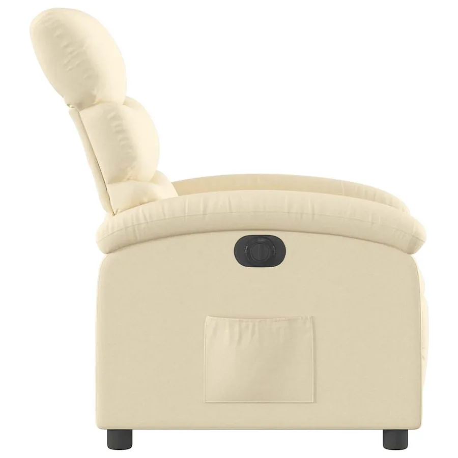 Fauteuil inclinable électrique Crème Tissu - 10