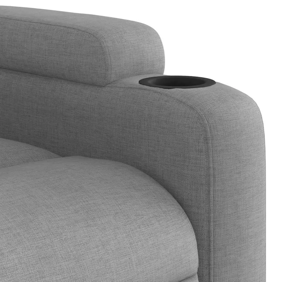 Fauteuil de massage inclinable électrique gris clair tissu - 11