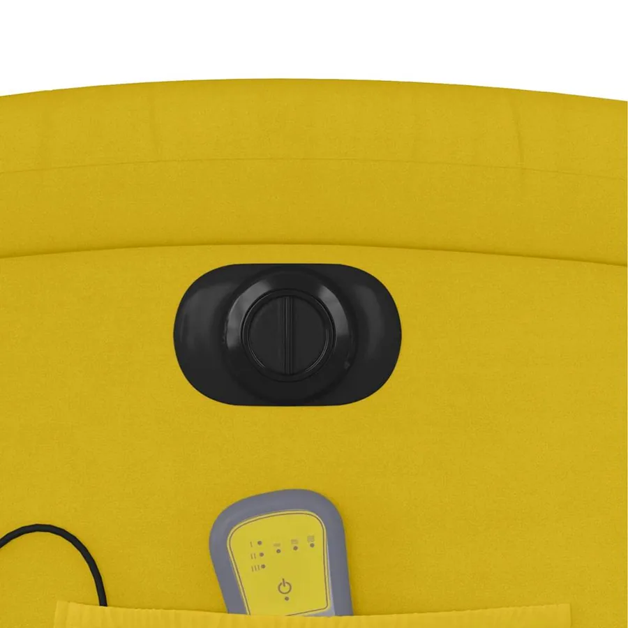 Fauteuil inclinable de massage électrique jaune velours - 12