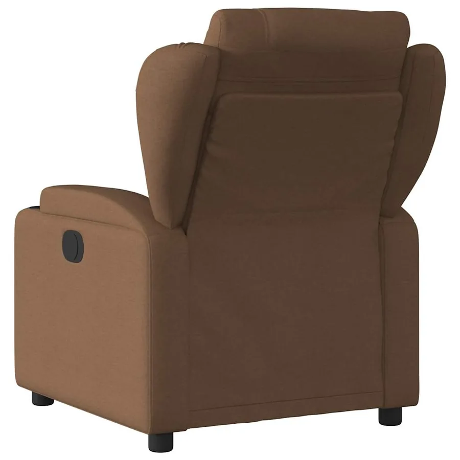 Fauteuil inclinable électrique Marron Tissu - 5