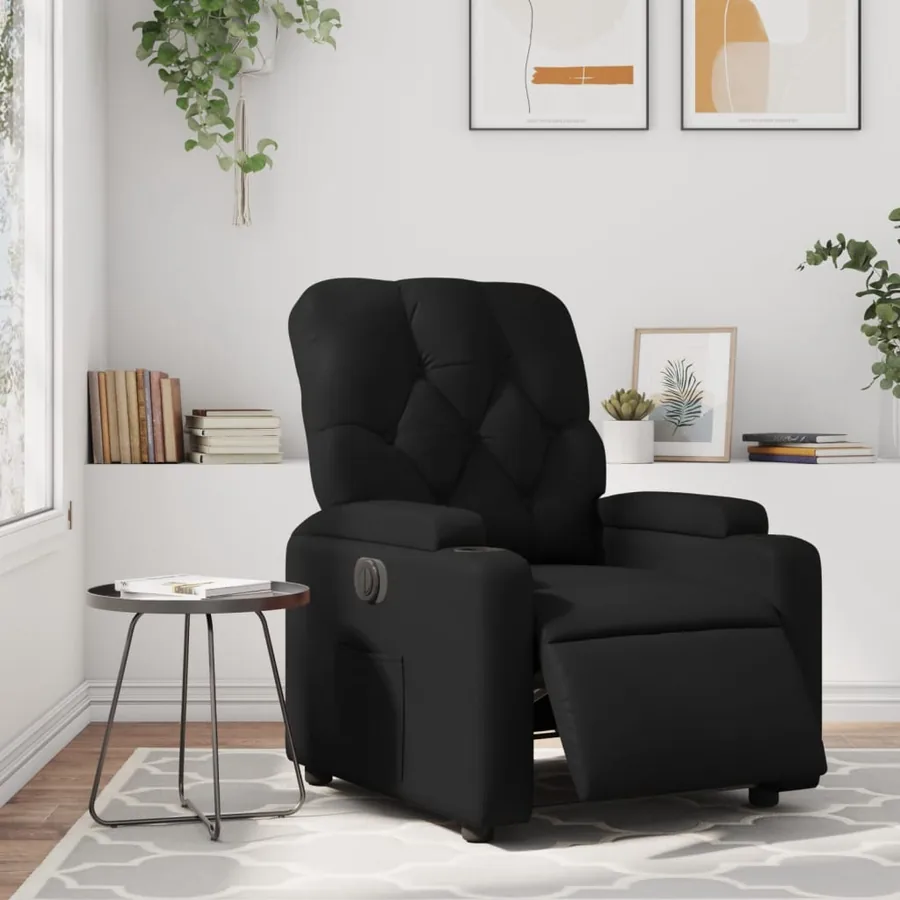 Fauteuil inclinable électrique Noir Similicuir - 15