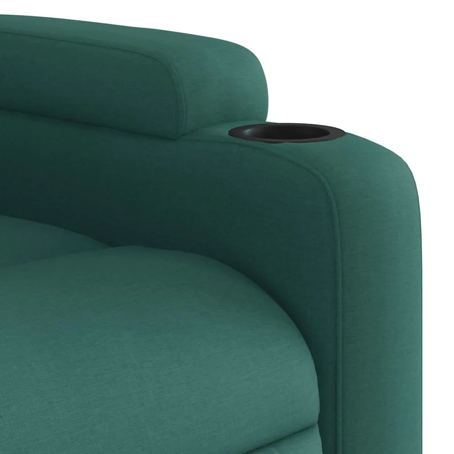 Fauteuil de massage inclinable électrique Vert foncé Tissu - 11
