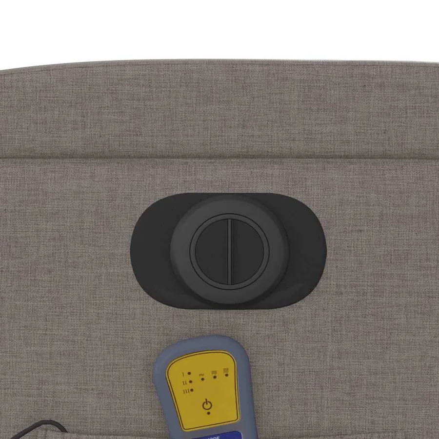 Fauteuil de massage inclinable électrique Taupe Tissu - 12