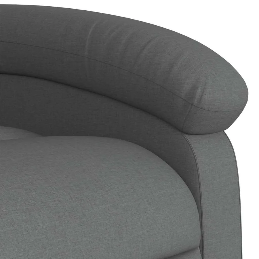 Fauteuil inclinable de massage électrique gris foncé tissu - 11