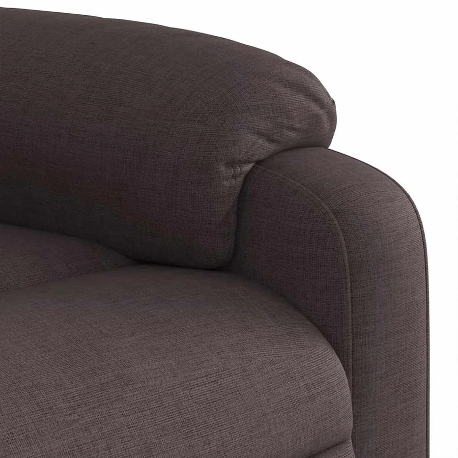 Fauteuil de massage inclinable électrique Marron foncé Tissu - 11