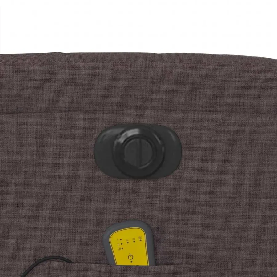 Fauteuil de massage inclinable électrique Marron foncé Tissu - 12