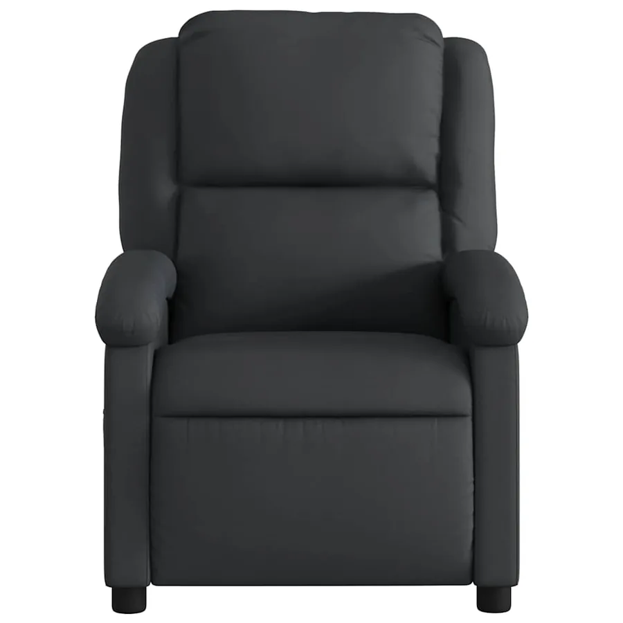 Fauteuil inclinable électrique noir cuir véritable - 9