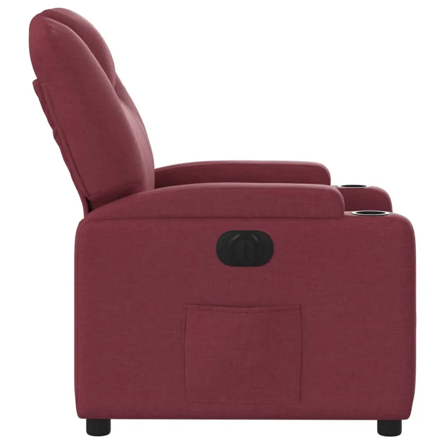 Fauteuil inclinable électrique Rouge bordeaux Tissu - 10