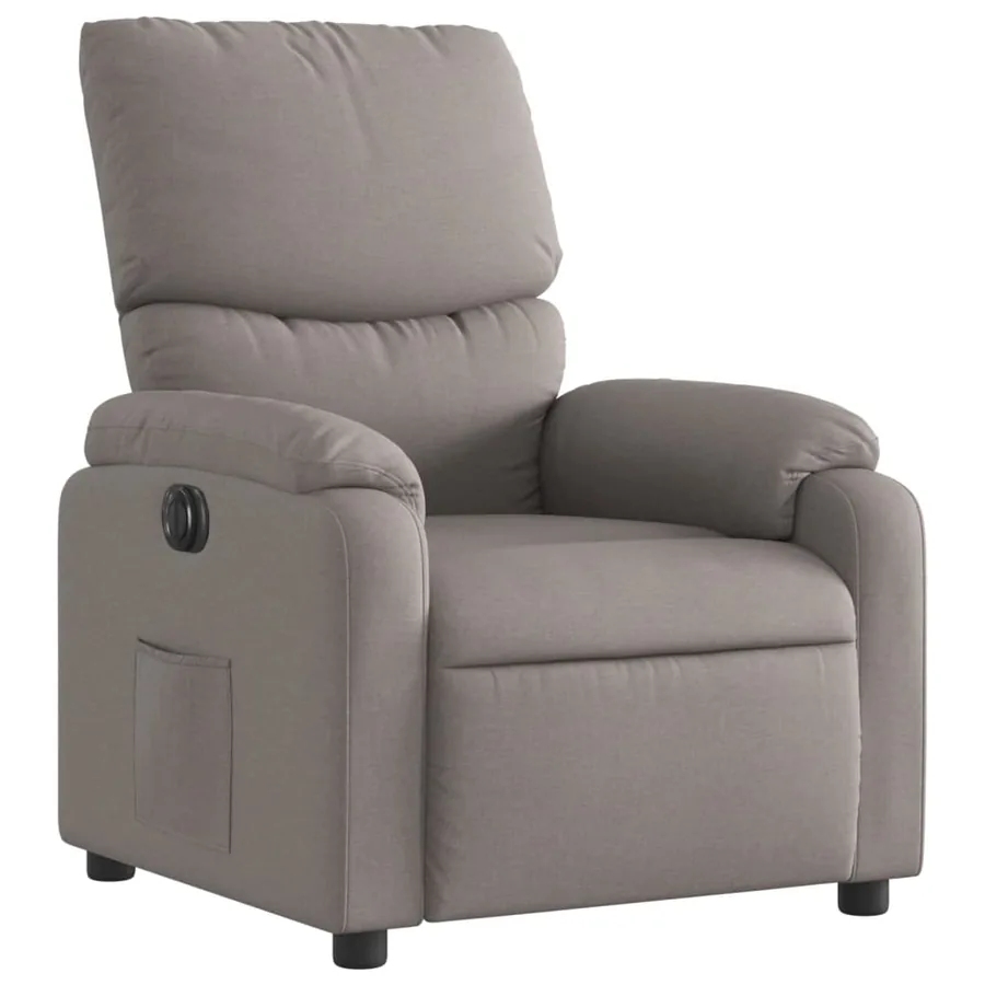 Fauteuil inclinable électrique Taupe Tissu - 4