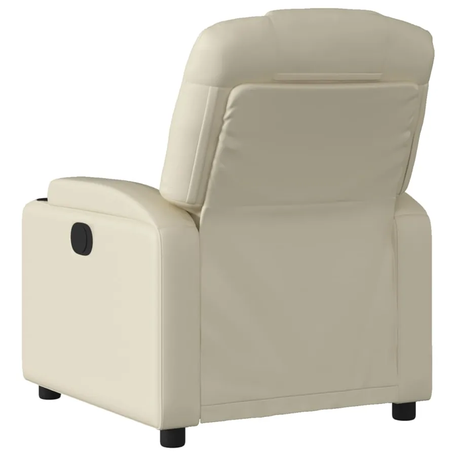 Fauteuil inclinable électrique Crème Similicuir - 5