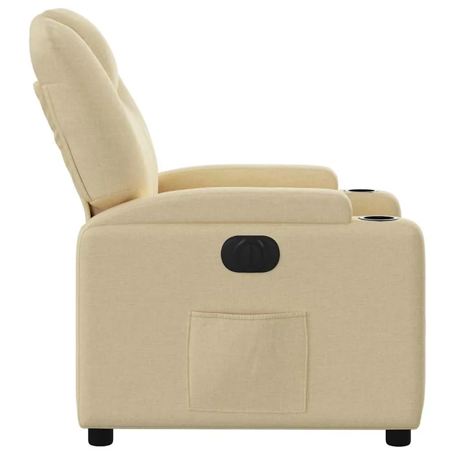 Fauteuil inclinable électrique Crème Tissu - 10