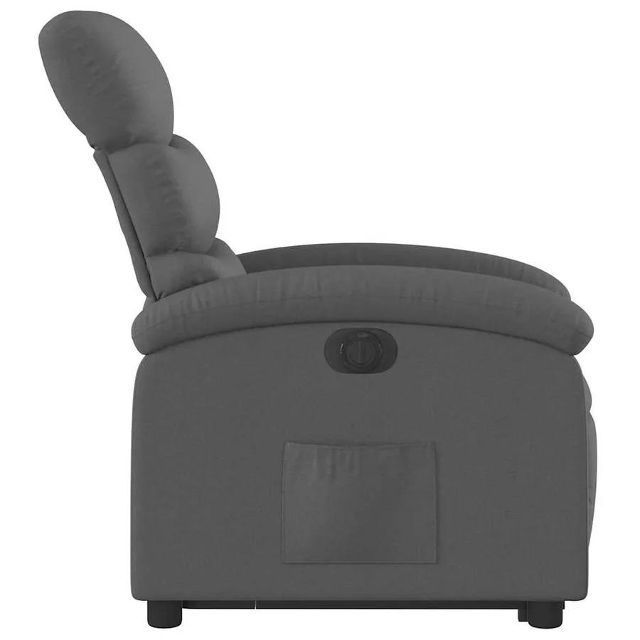 Fauteuil inclinable électrique gris foncé tissu - 10