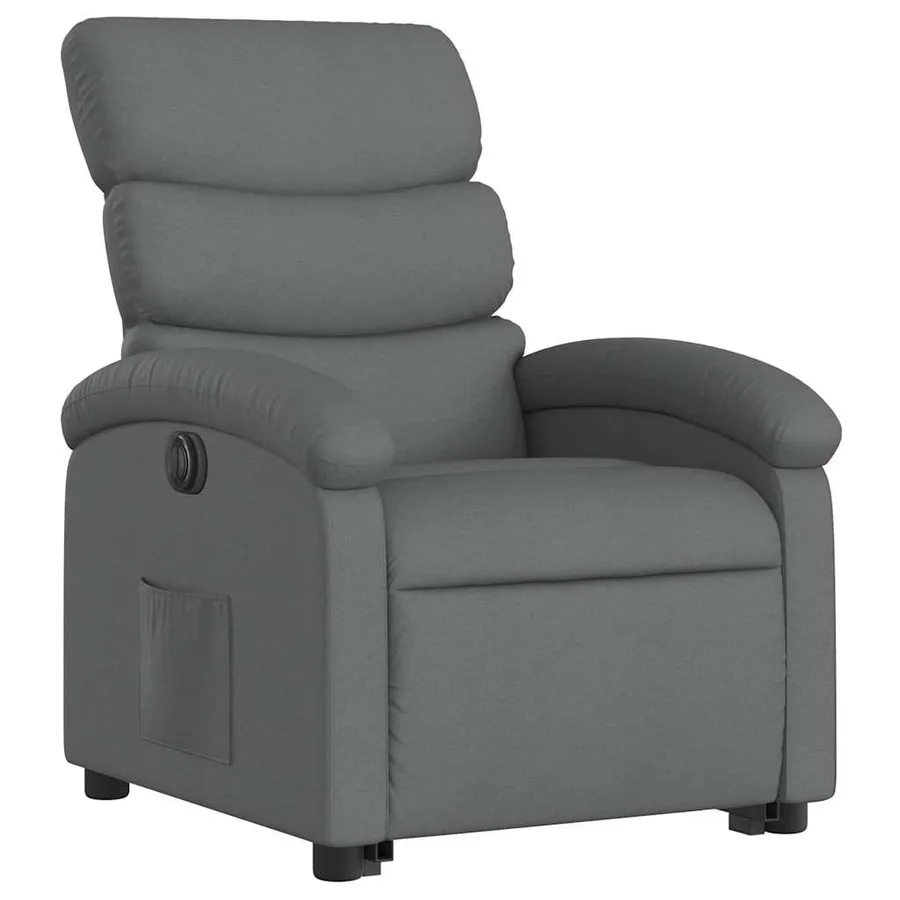 Fauteuil inclinable électrique gris foncé tissu - 4