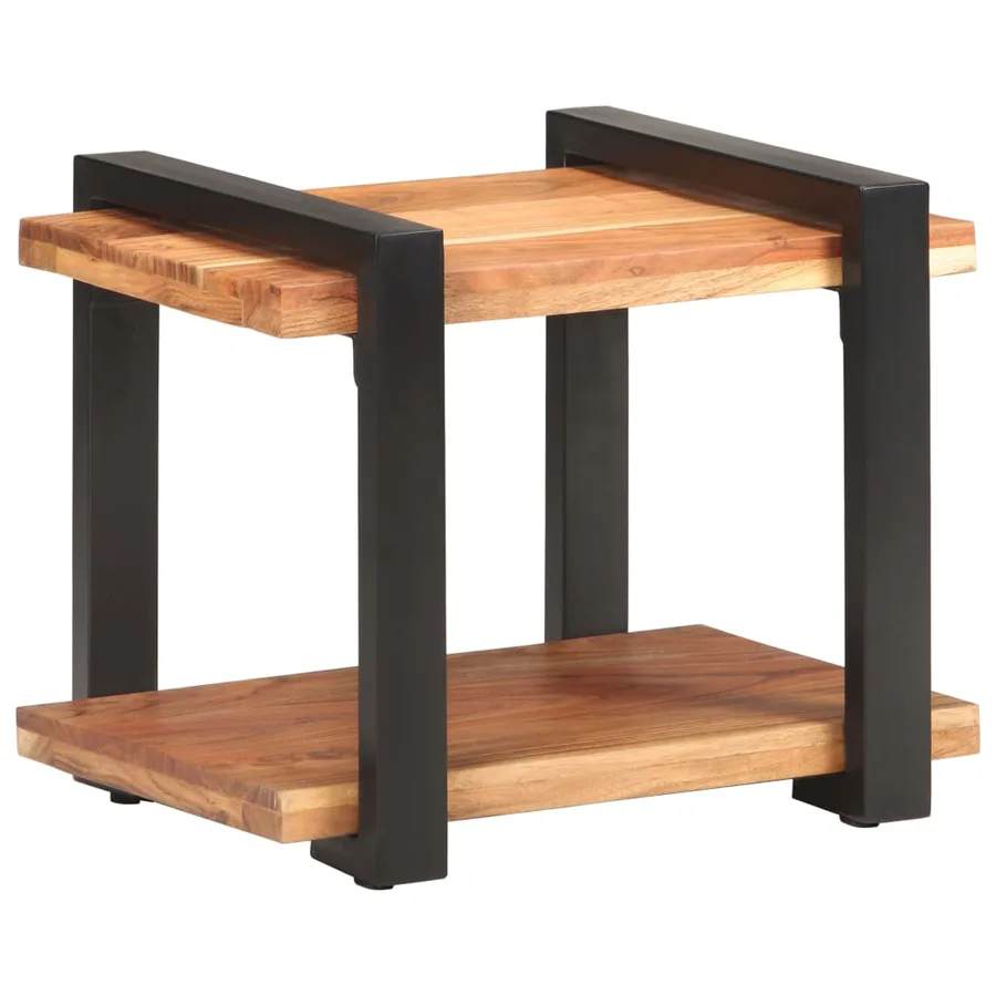 Table de chevet 50x40x40 cm Bois d'acacia massif - 10