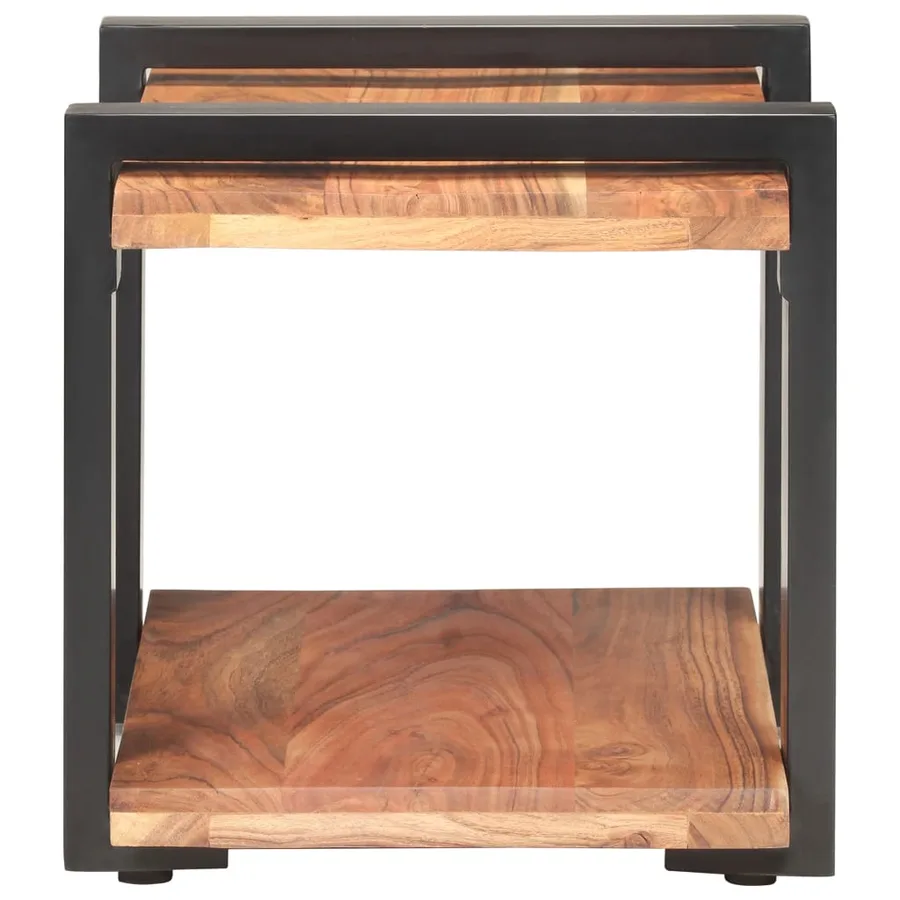 Table de chevet 50x40x40 cm Bois d'acacia massif - 3