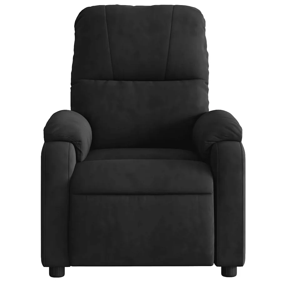 Fauteuil inclinable de massage électrique noir tissu microfibre - 9