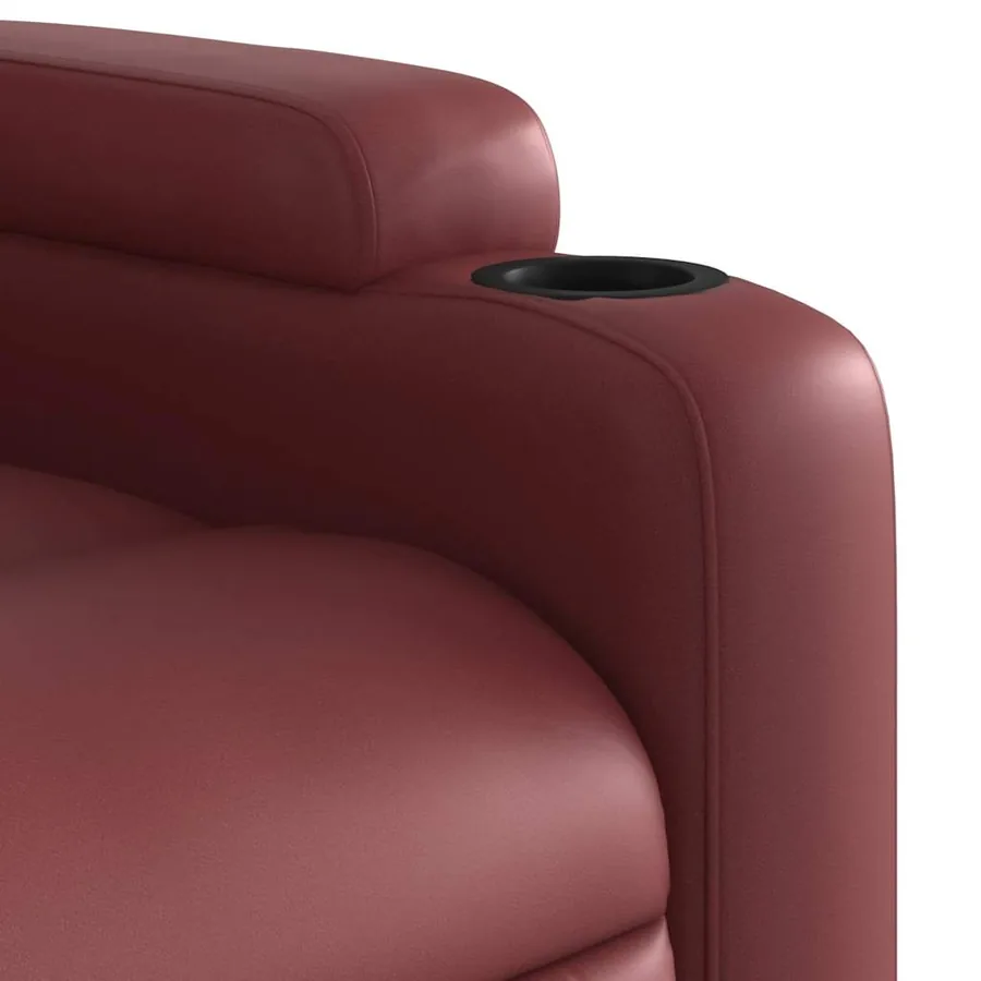 Fauteuil inclinable électrique Rouge bordeaux Similicuir - 11