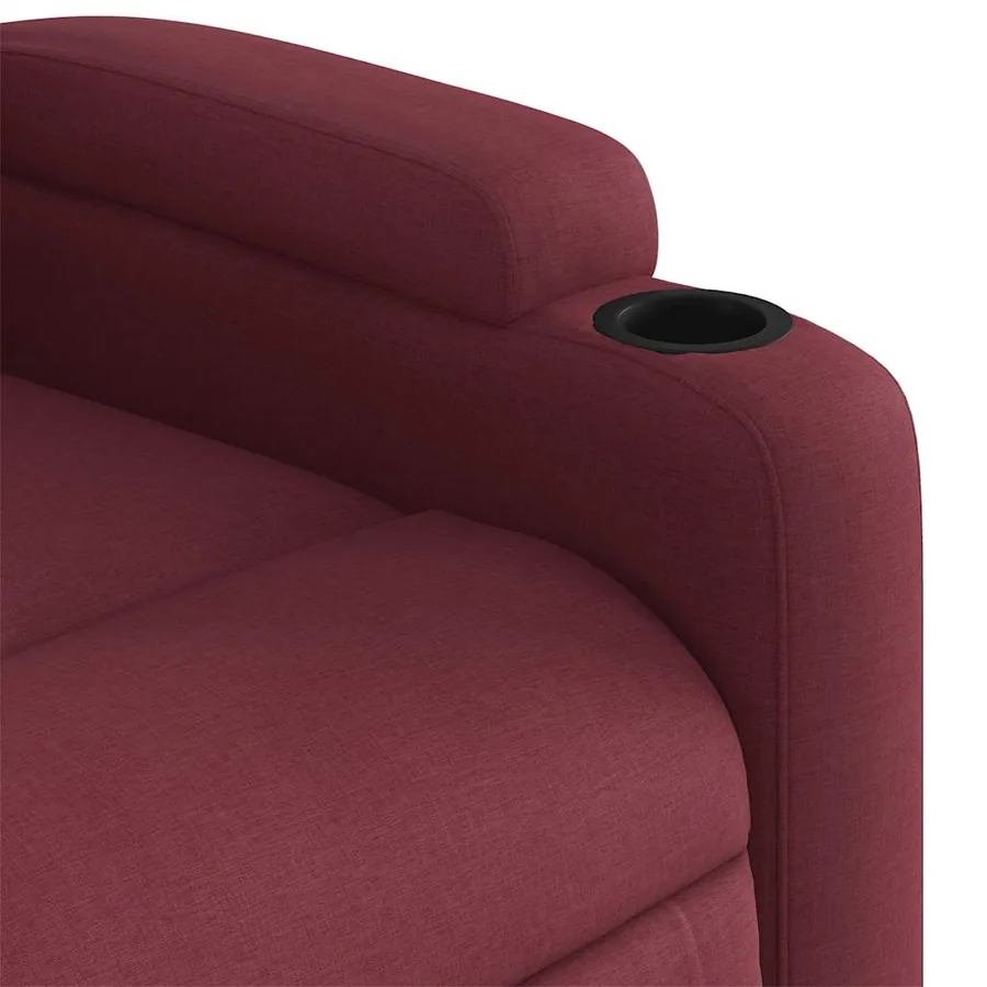 Fauteuil inclinable électrique Rouge bordeaux Tissu - 11