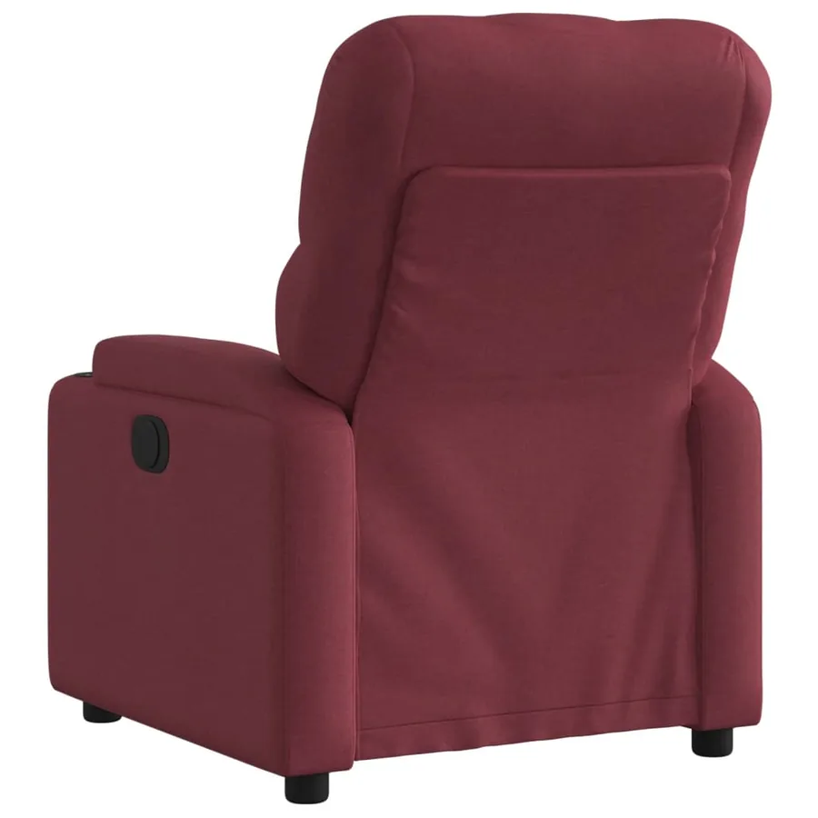 Fauteuil inclinable électrique Rouge bordeaux Tissu - 5