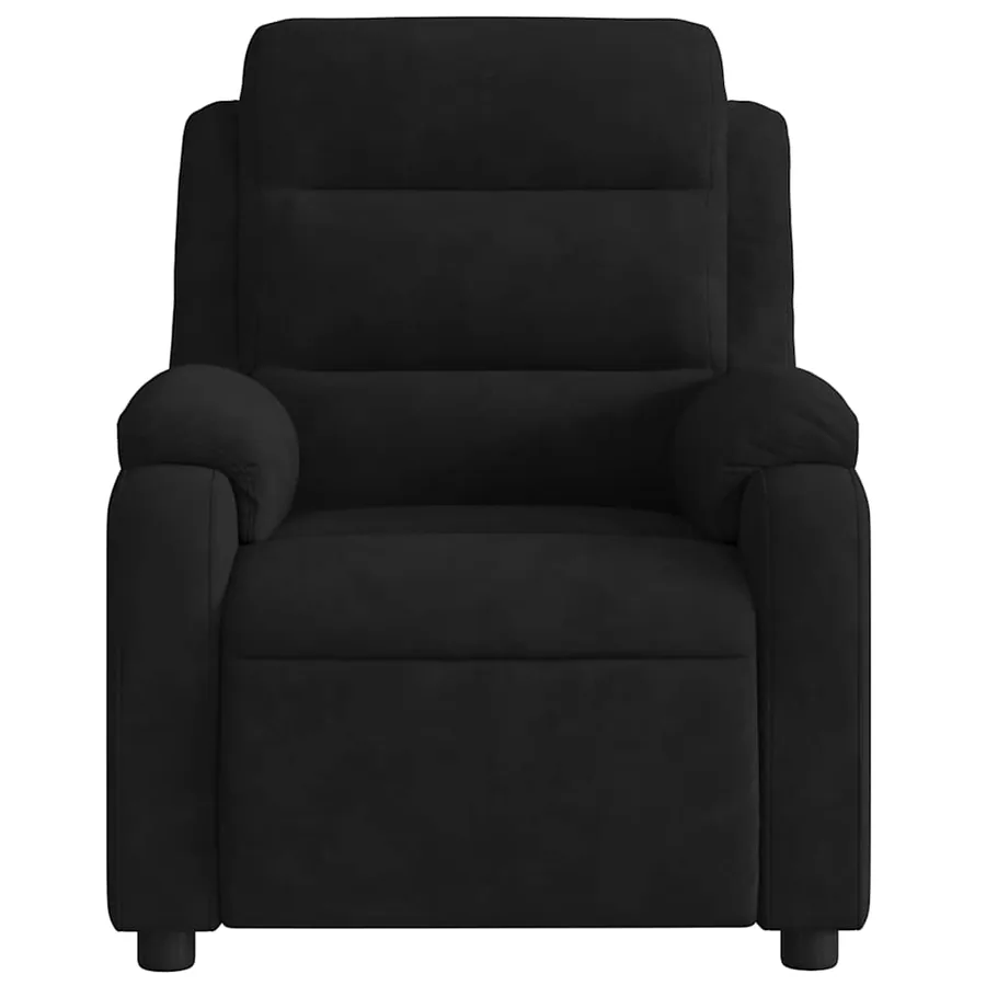 Fauteuil inclinable de massage électrique noir velours - 9