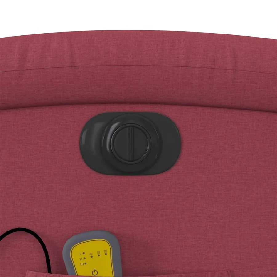 Fauteuil de massage inclinable électrique Rouge bordeaux Tissu - 12