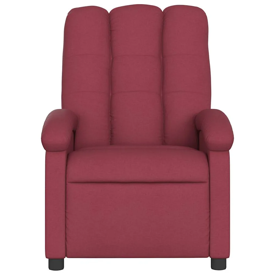 Fauteuil de massage inclinable électrique Rouge bordeaux Tissu - 9