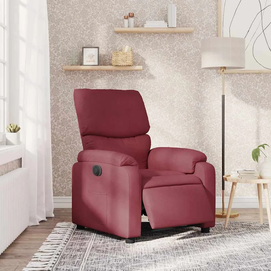 Fauteuil inclinable électrique Rouge bordeaux Tissu - 16