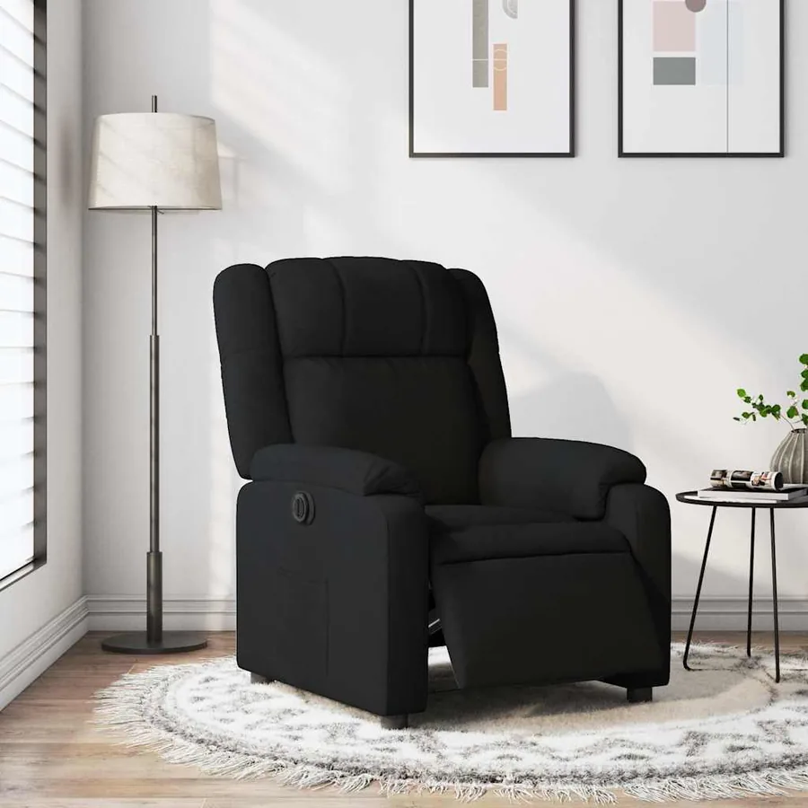 Fauteuil inclinable électrique Noir Tissu - 16