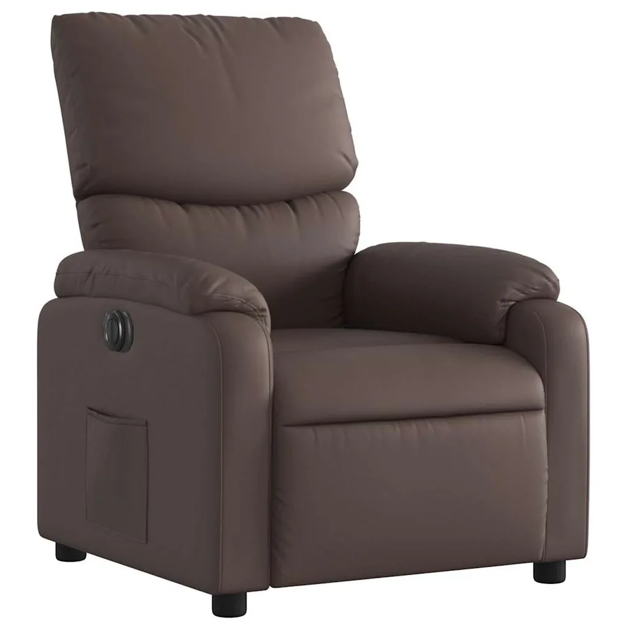 Fauteuil inclinable électrique Marron Similicuir - 4