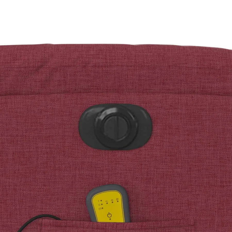 Fauteuil de massage inclinable électrique Rouge bordeaux Tissu - 12