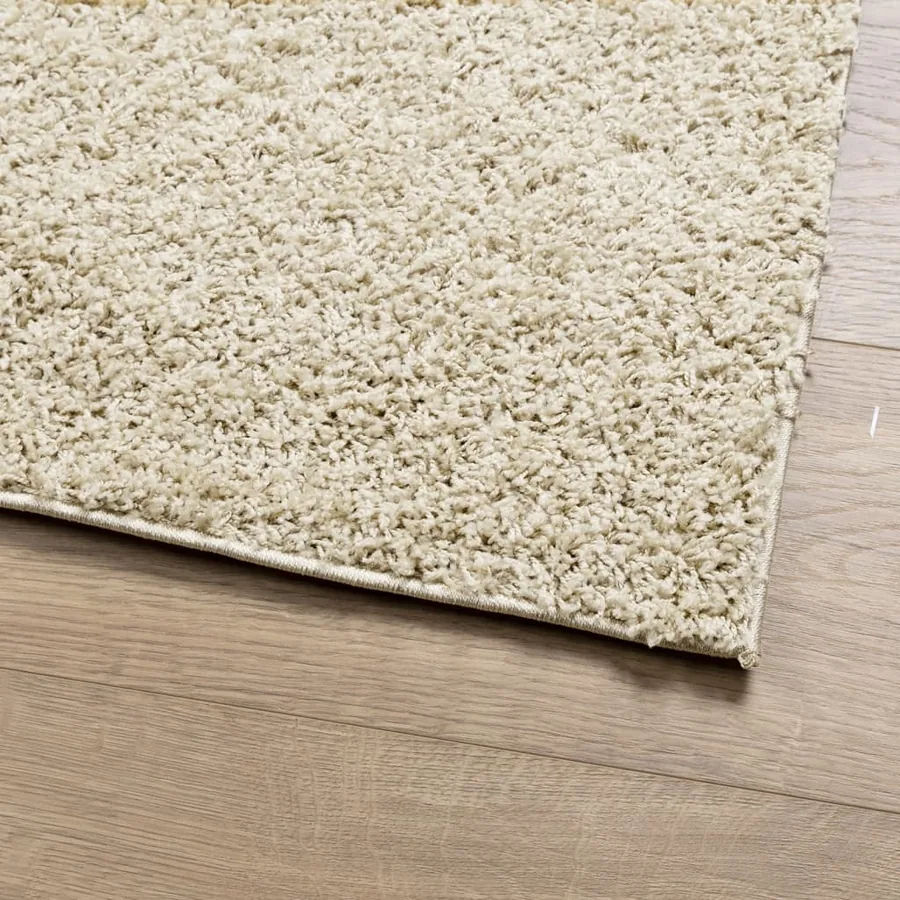 Tapis shaggy PAMPLONA poils longs moderne doré 60x110 cm - 4