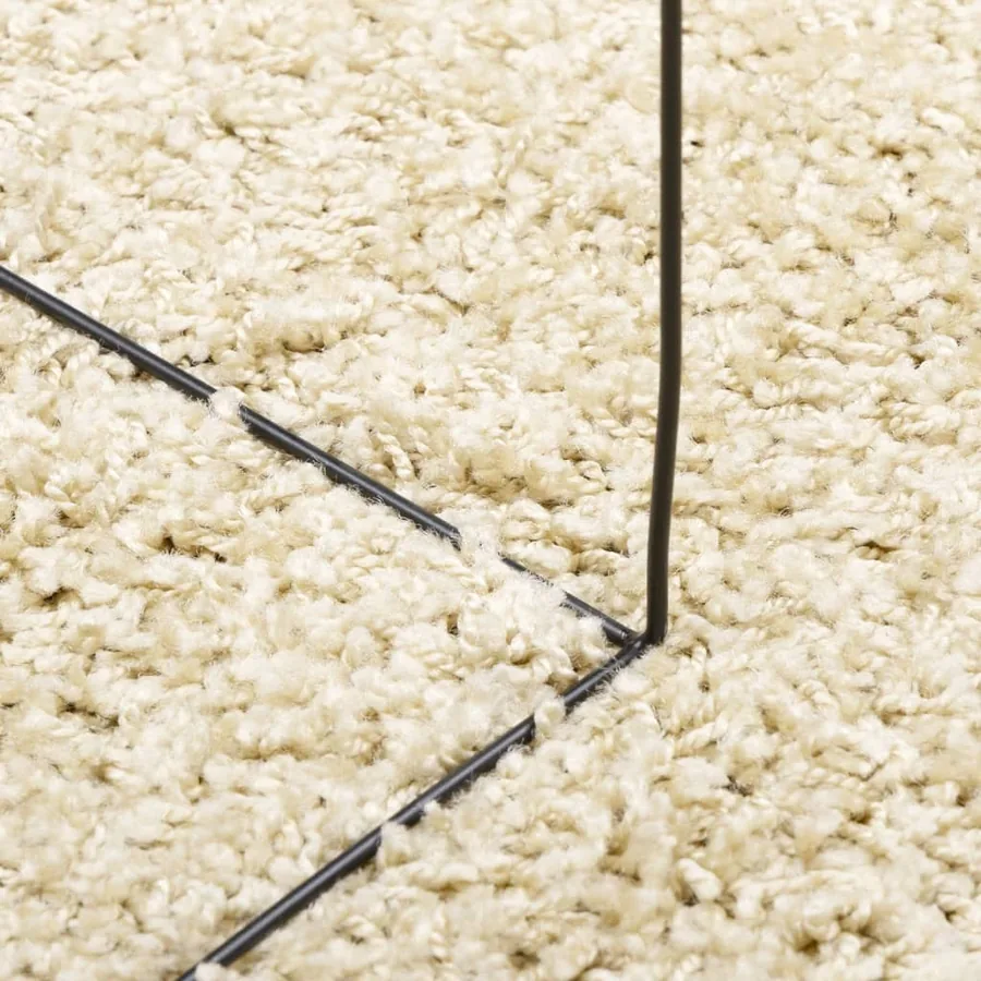 Tapis shaggy PAMPLONA poils longs moderne doré 60x110 cm - 8