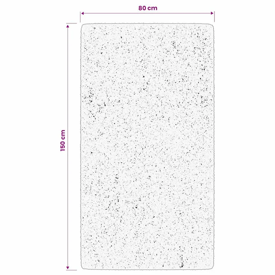 Tapis shaggy PAMPLONA poils longs moderne vert 80x150 cm - 10