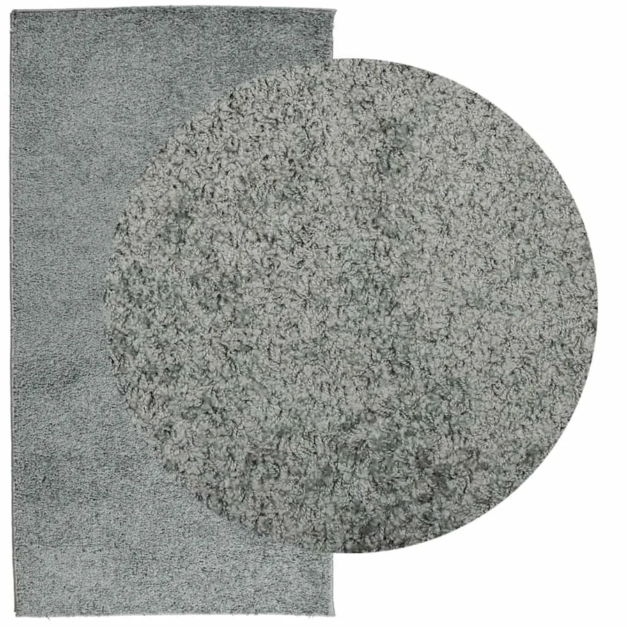 Tapis shaggy PAMPLONA poils longs moderne vert 80x150 cm - 3