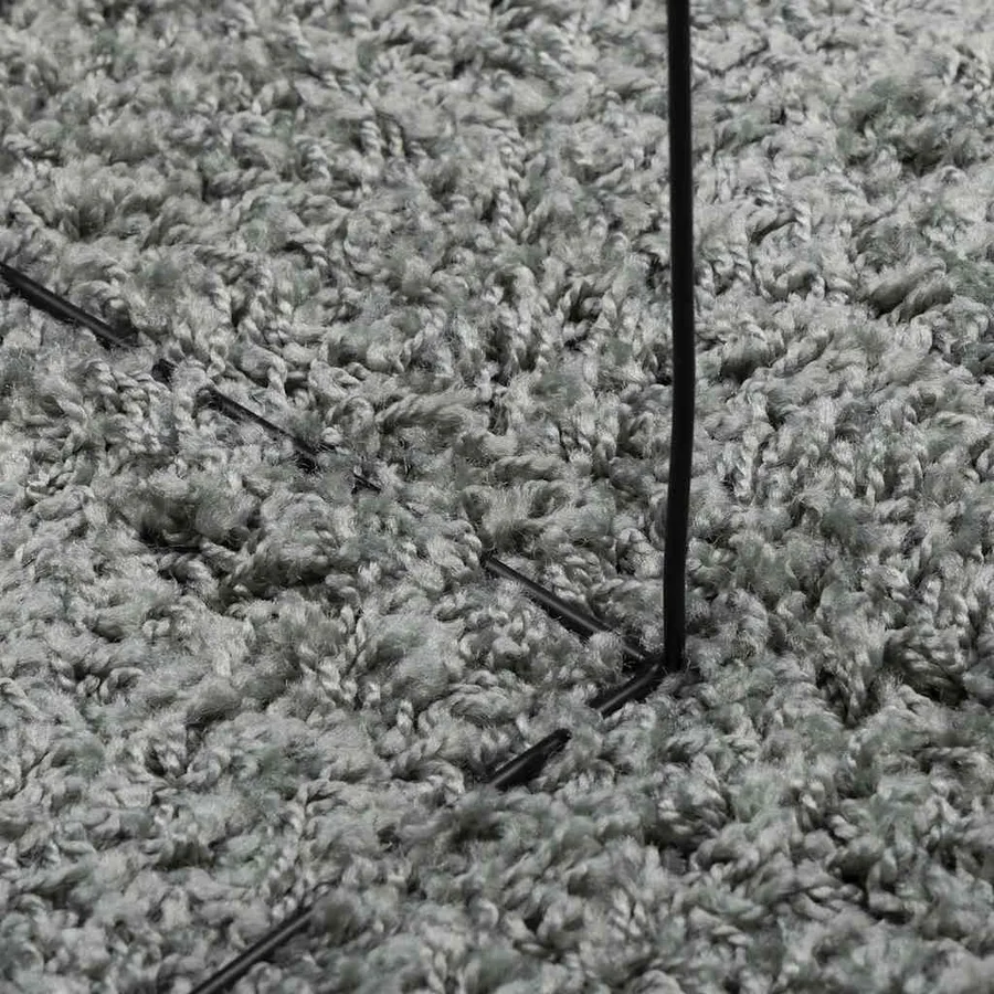 Tapis shaggy PAMPLONA poils longs moderne vert 80x150 cm - 8